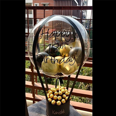 "Balloon Bouquets with ferrerorocher - code CG-10 - Click here to View more details about this Product
